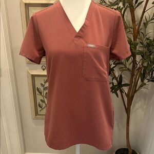 FIGS Mauve V-Neck Scrub Top